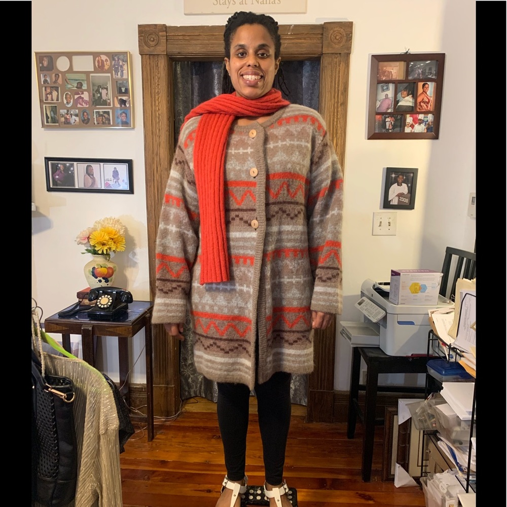 Vintage Cervelle XL Fall Sweater with Scarf.